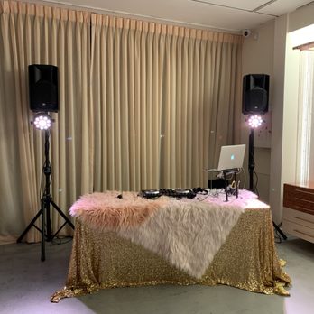 DJ Sammy - Simple holiday party setup, speakers and lights for a high profile fashion clothing company. - DJs Near Me DJ Sammy - Simple holiday party setup, speakers and lights for a high profile fashion clothing company. - DJs Near Me
