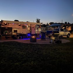 Berry Creek Rancheria RV Park - Party Site #46 at sunset.