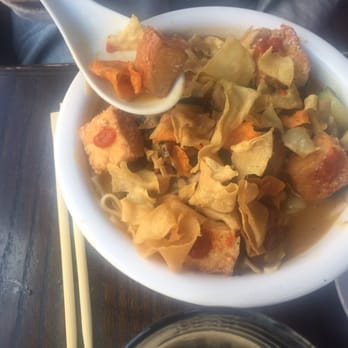 Sosoba - Tofu and rice noodles = amazing ramen dish - Ramen Near Me - Flagstaff, Arizona
