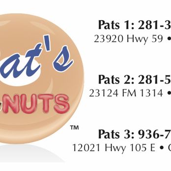 Pat's Donuts - Business Card - Donuts Near Me - Porter, Texas