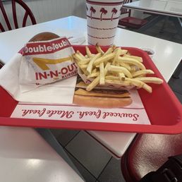 Double double cheeseburger and fries Double double cheeseburger and fries
