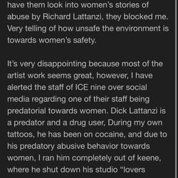 Ice 9 Studio - This was an original review of five months ago because they were aware of Dick Lattanzis behavior
