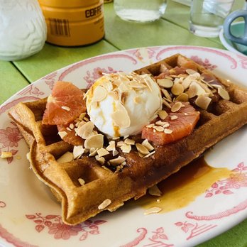 Milktooth - Winter citrus sourdough waffle - Breakfast & Brunch Near Me - Indianapolis, Indiana Milktooth - Winter citrus sourdough waffle - Breakfast & Brunch Near Me - Indianapolis, Indiana