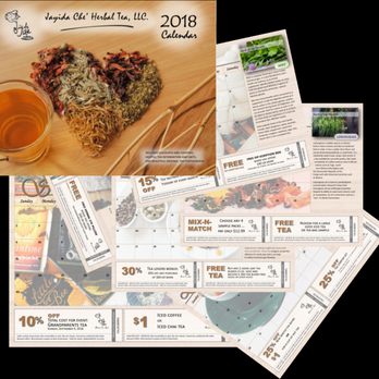 Jayida Ché Tea Spot - 2018 Coupon Calendar only a few remaining January coupons good through Feb. - Coffee & Tea Near Me - Atlanta, Georgia Jayida Ché Tea Spot - 2018 Coupon Calendar only a few remaining January coupons good through Feb. - Coffee & Tea Near Me - Atlanta, Georgia