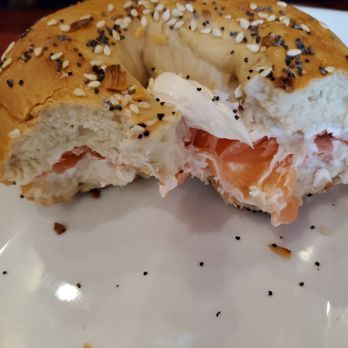 Bagels & More - Lox and cream cheese on everything bagel - Coffee & Tea Near Me - Beloit, Wisconsin