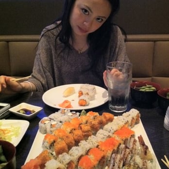 Todoroki - friend posing with the atrocious quality sushi. - Japanese Near Me - Evanston, Illinois