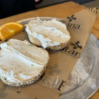 Eltana - Bagel with plain cream cheese - Coffee & Tea Near Me - Seattle, Washington