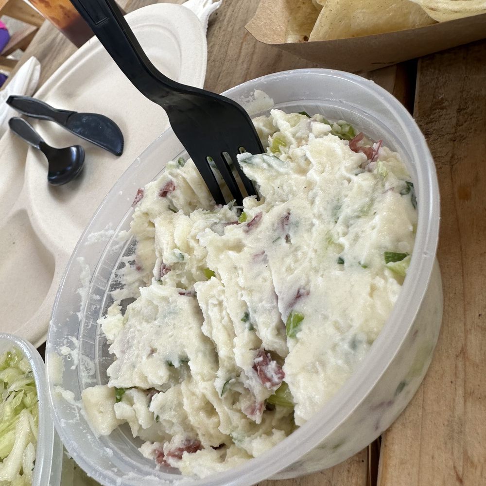 Priedite Barbecue - Potato salad. A+. Mando order. Take one for the road. Keeps incredibly well. - Barbeque Near Me - Los Alamos, California Priedite Barbecue - Potato salad. A+. Mando order. Take one for the road. Keeps incredibly well. - Barbeque Near Me - Los Alamos, California