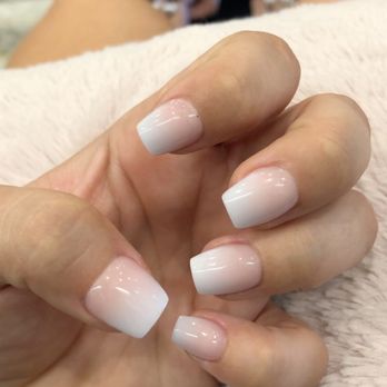 Citris Nail Spa - Ombré French coffin nails. Powder. - Nail Salons Near Me - Houston, Texas Citris Nail Spa - Ombré French coffin nails. Powder. - Nail Salons Near Me - Houston, Texas