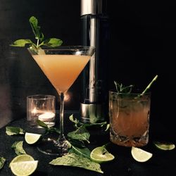 Charcoal - DQ Chronic, one of our signature cocktails. Perfect summer combination with our hookah.