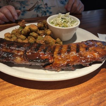 Charleston's - Baby back ribs okra and coleslaw, sides we picked - American Near Me - Oklahoma City, Oklahoma