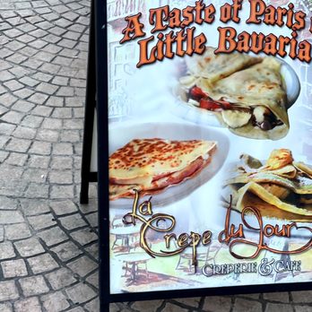 La Crepe du Jour - a sign for a restaurant - Coffee & Tea Near Me - Frankenmuth, Michigan