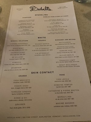 Menu photo 1 Dedalus Wine Burlington, VT