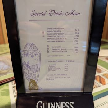 Jade Garden - Special Drink Menu - Dim Sum Near Me - Everett, Washington