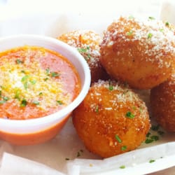Papas Tapas - Fried mac n cheese balls.