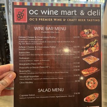OC Wine Mart & Deli - Menu - Wine Bars Near Me - Orange, California
