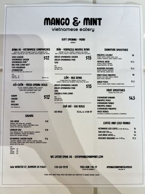 Menu photo 8 Mango and Mint Alameda, CA