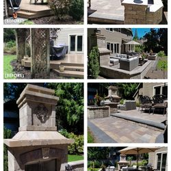 Hone Landscape Company - Before and After photos of a newly installed backyard retreat.