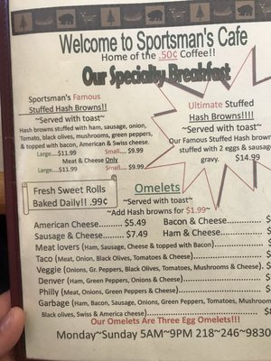 Menu photo 1 The Sportsman's Cafe Deer River, MN Menu photo 1 The Sportsman's Cafe Deer River, MN