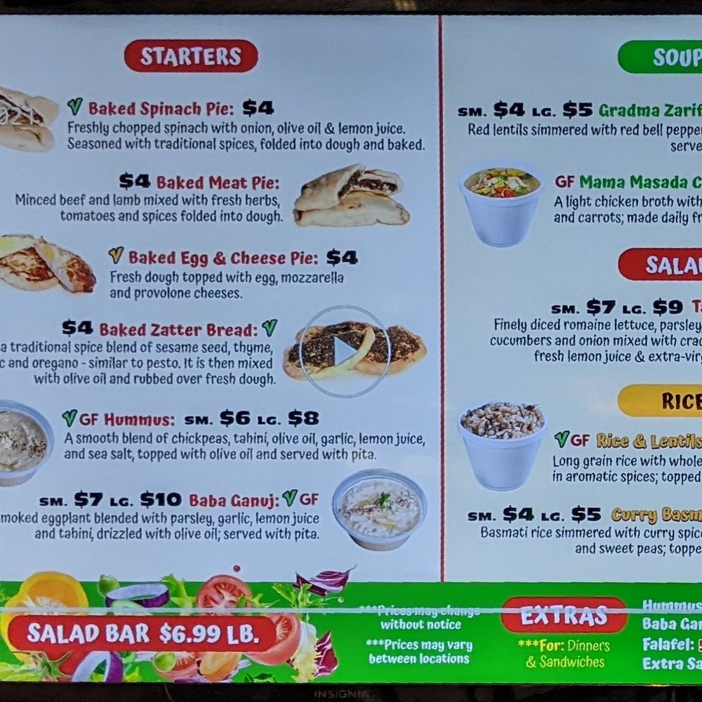 Sultan's Market - Menu board 1, March 2022 - Middle Eastern Near Me - Chicago, Illinois Sultan's Market - Menu board 1, March 2022 - Middle Eastern Near Me - Chicago, Illinois