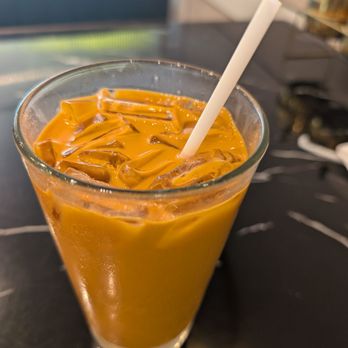 TeaWood Cafe - Thai tea, with less sugar and ice The drink was was filled to the top. This photo was taken after I had already had a few sips. - Japanese Near Me - San Francisco, California TeaWood Cafe - Thai tea, with less sugar and ice The drink was was filled to the top. This photo was taken after I had already had a few sips. - Japanese Near Me - San Francisco, California