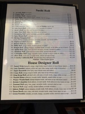 Menu photo 1 Sushi Zen San Francisco, CA