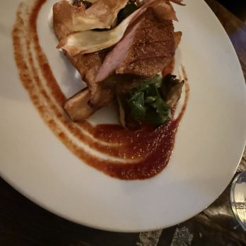 Lokal - Duck breast parsley, Brussel sprouts, elm oyster mushroom, barbecue sauce - German Near Me - Berlin, BE Lokal - Duck breast parsley, Brussel sprouts, elm oyster mushroom, barbecue sauce - German Near Me - Berlin, BE