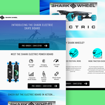 CEB Design Studio - Shark Wheels Landing Page - Web Design Near Me