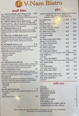 Menu photo 6 V-Nam Bistro Round Rock, TX Menu photo 6 V-Nam Bistro Round Rock, TX