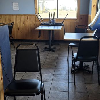 Main Street Pizza - Chairs already on the table- they don't want you to come in and sit down. - Pizza Near Me - Munising, Michigan Main Street Pizza - Chairs already on the table- they don't want you to come in and sit down. - Pizza Near Me - Munising, Michigan