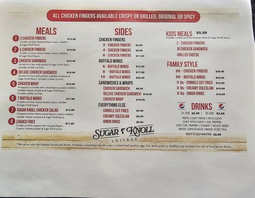 Menu photo 1 Sugar Knoll Orderville, UT