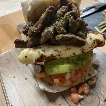 Wonder Arepa - Steak Arepa with grilled cheese - Venezuelan Near Me - Orlando, Florida Wonder Arepa - Steak Arepa with grilled cheese - Venezuelan Near Me - Orlando, Florida