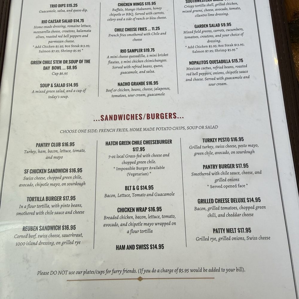 The Pantry Rio - Menu - New Mexican Cuisine Near Me - Santa Fe, New Mexico The Pantry Rio - Menu - New Mexican Cuisine Near Me - Santa Fe, New Mexico