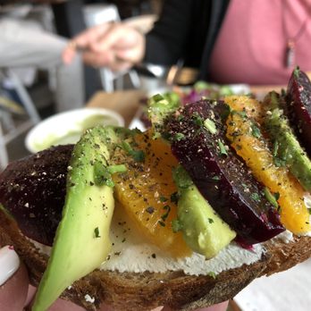 The Press - Citrus Beet Chèvre Toast with Avocado - Coffee & Tea Near Me - Livermore, California The Press - Citrus Beet Chèvre Toast with Avocado - Coffee & Tea Near Me - Livermore, California