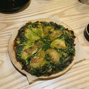 San Ho Won - Sanma Pajeon (Mountain yam and green onion pancake) - Korean Near Me - San Francisco, California San Ho Won - Sanma Pajeon (Mountain yam and green onion pancake) - Korean Near Me - San Francisco, California