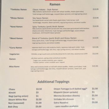 Tosh's Ramen - Ramen menu - Ramen Near Me - Salt Lake City, Utah Tosh's Ramen - Ramen menu - Ramen Near Me - Salt Lake City, Utah