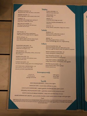 Menu photo 8 Calusa Key Largo, FL