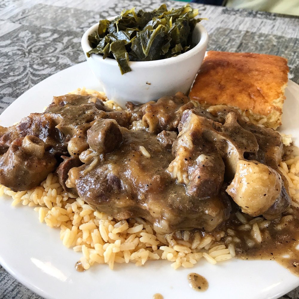 Amazing Taste - Oxtail with Collard Greens - Soul Food Near Me - North Plainfield, New Jersey Amazing Taste - Oxtail with Collard Greens - Soul Food Near Me - North Plainfield, New Jersey