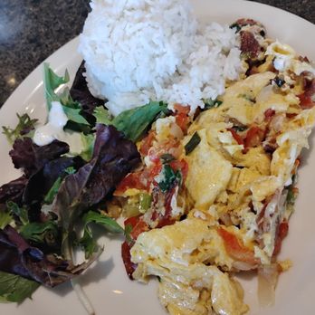 Liliha Bakery - Country style omelette with bacon and white rice - Bakeries Near Me - Honolulu, Hawaii Liliha Bakery - Country style omelette with bacon and white rice - Bakeries Near Me - Honolulu, Hawaii