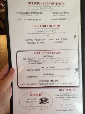 Menu photo 3 The Dock Masters Sarepta, LA