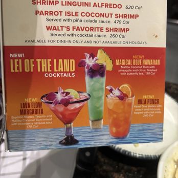 Red Lobster - Menu of the specialty drinks - Seafood Near Me - Conyers, Georgia