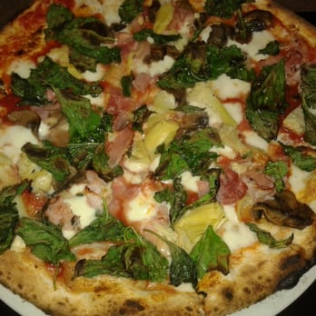 Pomo - Phoenix - My husband's pizza with artichoke hearts, mushrooms and pancetta, he ate it all in one go... - Pizza Near Me - Phoenix, Arizona Pomo - Phoenix - My husband's pizza with artichoke hearts, mushrooms and pancetta, he ate it all in one go... - Pizza Near Me - Phoenix, Arizona
