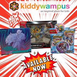 New Pokémon items are now available at ALL 3 kiddywampus locations! 
Catch 'em while you can! 
.