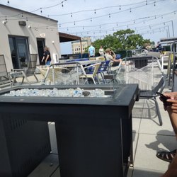Crow's Nest Rooftop Bar - Nice fire pit table for colder weather
