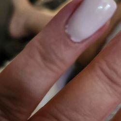 Glamour Nails - Proof my cuticles were painted and no manucure was done. Just nails