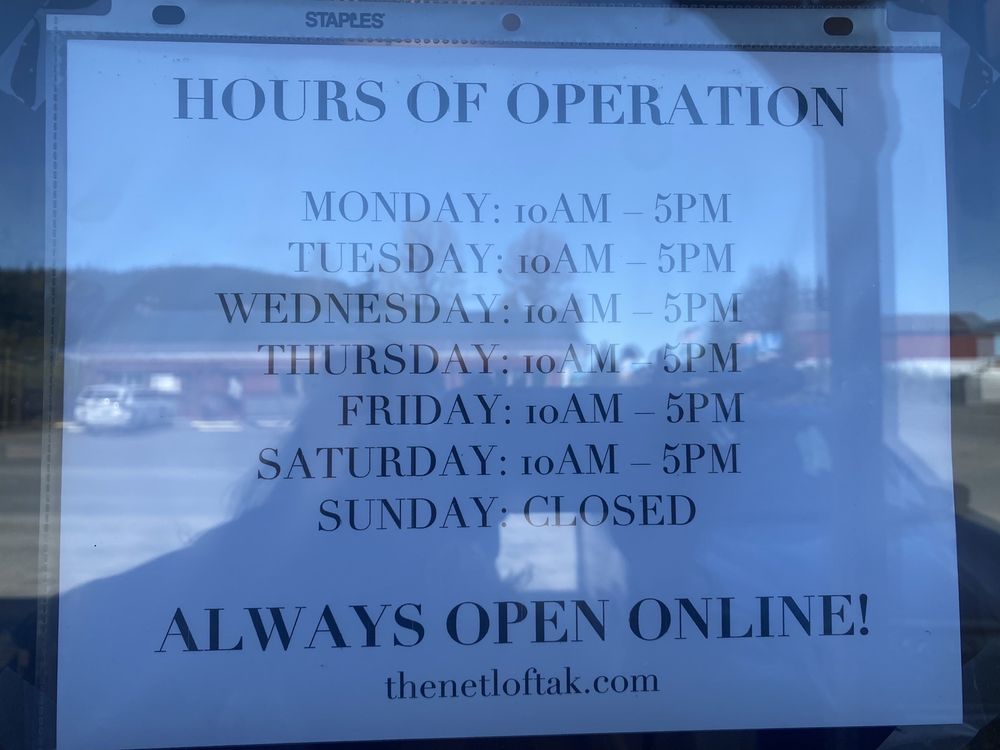 THE NET LOFT 140 Adams St, Cordova, Alaska Arts & Crafts Phone