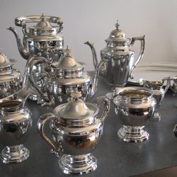 Berman Fine Silverwork - This entire set of sterling arrived very tarnish after years in storage. It polished up to look magnificent.
