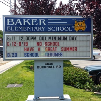 Baker Elementary School - Signage - Elementary Schools Near Me - San Jose, California Baker Elementary School - Signage - Elementary Schools Near Me - San Jose, California