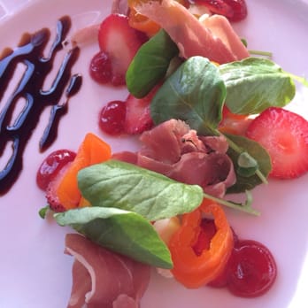The Compound Restaurant - Prosciutto & strawberry salad - New American Near Me - Santa Fe, New Mexico The Compound Restaurant - Prosciutto & strawberry salad - New American Near Me - Santa Fe, New Mexico