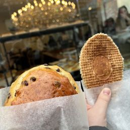 Chocolate cramique (left) and Vergeoise waffle